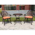 outdoor cast aluminum frame cafe dining chair garden chair and table